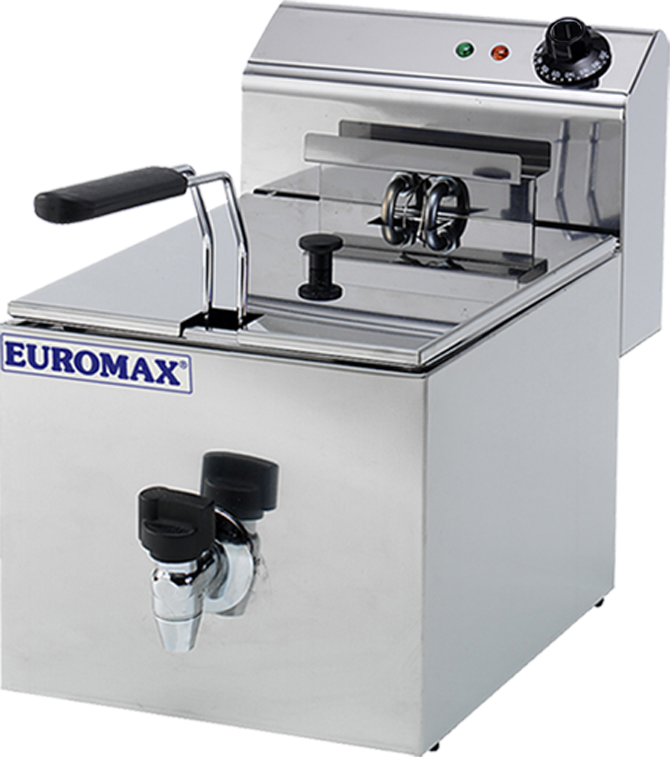 Euromax Friteuse Eco Enkel 8L Met Kraan Euromax Professionele 